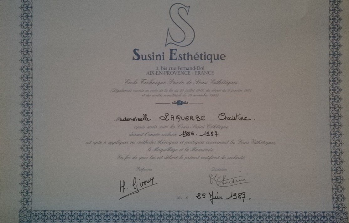 Diplôme Susini
