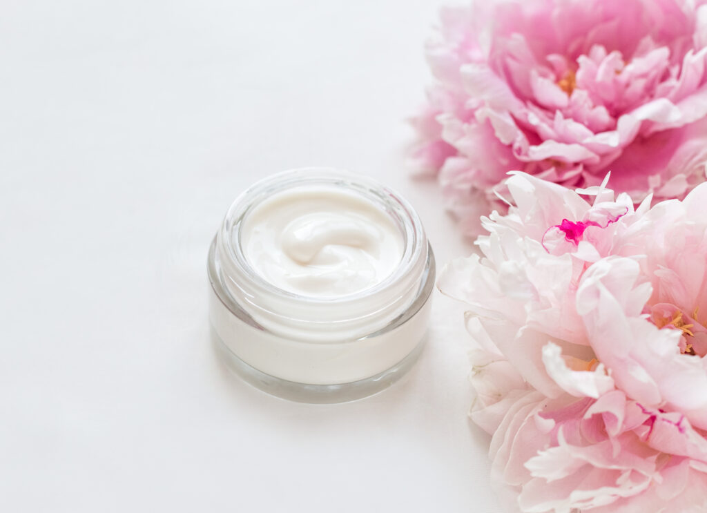 Jar of skin care cream