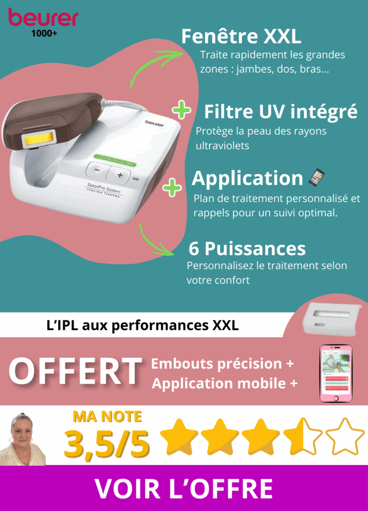 Beurer IPL 10000+ - Rapide et efficace