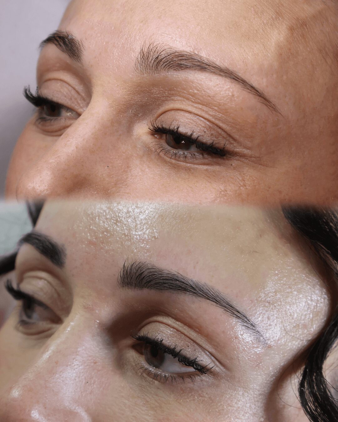 Teinture des sourcils avant après chez Adonisse Aix-en-Provence